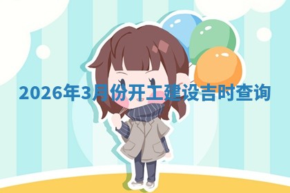 2026年3月份开工建设吉时查询