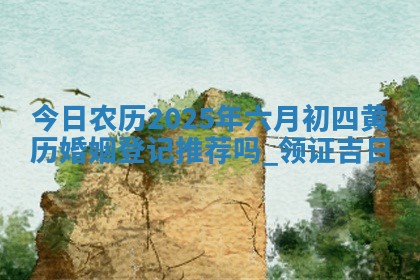 今日农历2025年六月初四黄历婚姻登记推荐吗,领证吉日
